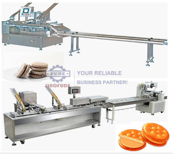 2+1/ 3+2 Biscuit Sandwiching Machine Full Automatic 100-450pcs/min With CE ISO